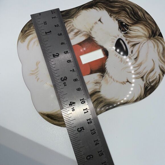 Light Switch Cover White and Grey dog Avon Playful Pups 1981 original box - Picture 10 of 11